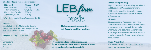 LEBfirm basis Etikett